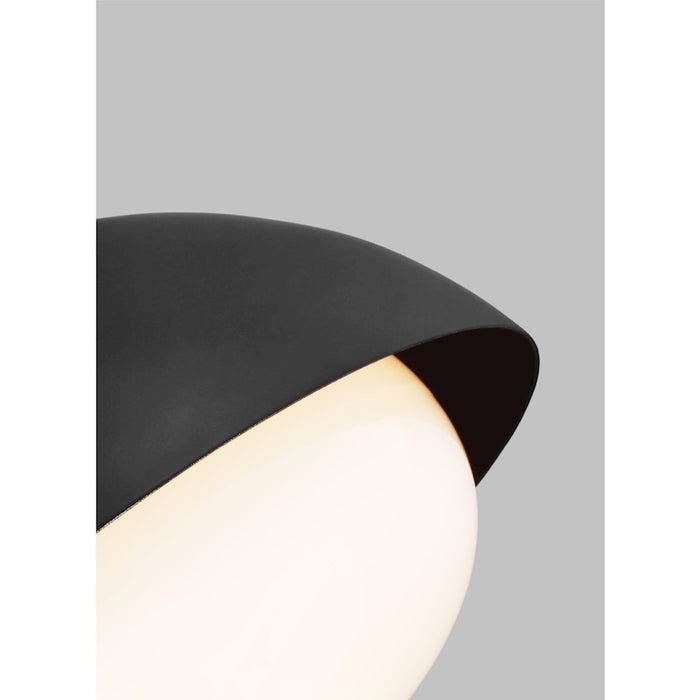 Visual Comfort Studio Lucerne 1 Light Flush, Midnight/Milk White