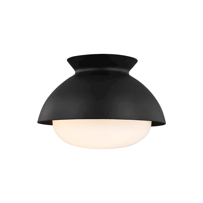 Visual Comfort Studio Lucerne 1 Light Flush, Midnight/Milk White