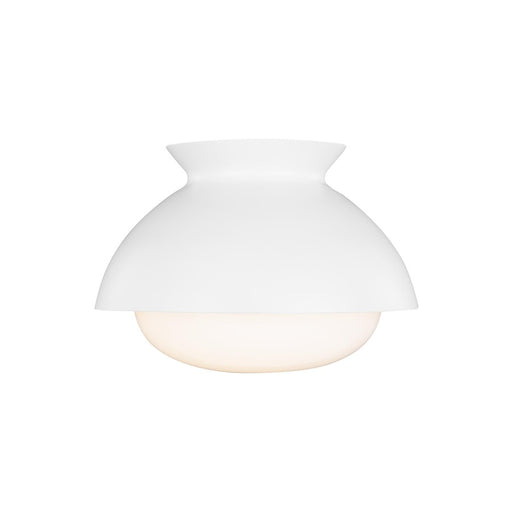 Visual Comfort Studio Lucerne 1 Light Flush, White/Milk White - AEF1001MWT