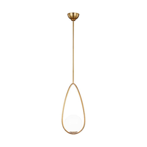 Visual Comfort Studio Galassia 1-Lt Pendant, Burnished/Milk - AEP1001BBS