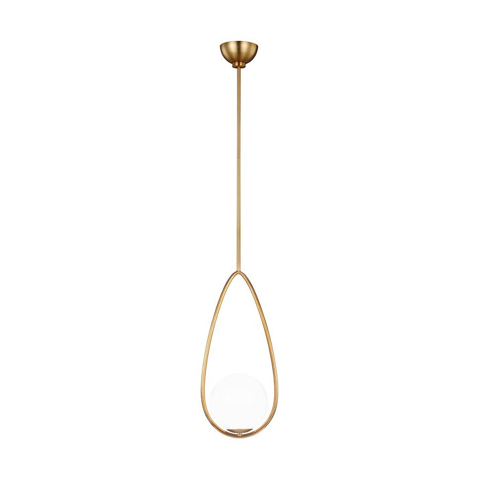 Visual Comfort Studio Galassia 1-Lt Pendant, Burnished/Milk - AEP1001BBS