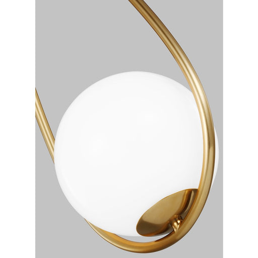 Visual Comfort Studio Galassia 1-Lt Pendant, Burnished/Milk