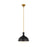 Visual Comfort Studio 1021 Lucerne 1-Lt Pendant, BK/BS/Milk - AEP1021BBSMBK