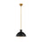 Visual Comfort Studio 1031 Lucerne 1-Lt Pendant, BK/BS/Milk - AEP1031BBSMBK