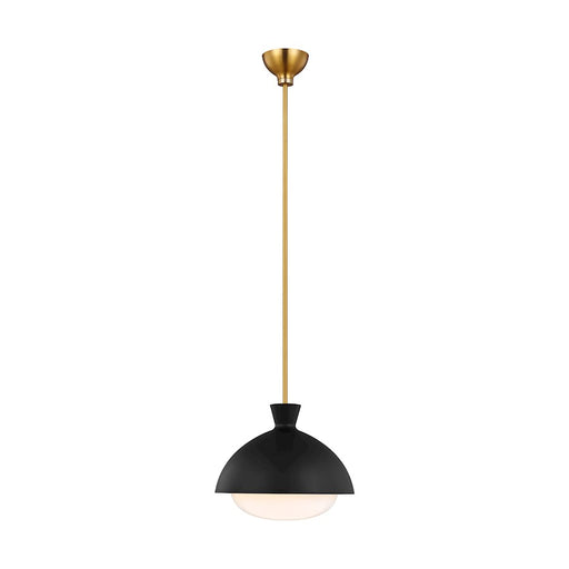 Visual Comfort Studio 1031 Lucerne 1-Lt Pendant, BK/BS/Milk - AEP1031BBSMBK