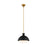 Visual Comfort Studio 1031 Lucerne 1-Lt Pendant, BK/BS/Milk