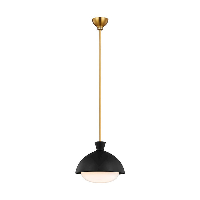 Visual Comfort Studio 1031 Lucerne 1-Lt Pendant, BK/BS/Milk