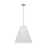 Visual Comfort Studio Remy 1-Lt Large Pendant, PN/White Linen - AEP1041PN