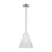 Visual Comfort Studio Remy 1-Lt SM Pendant, PN/White Linen - AEP1061PN