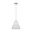 Visual Comfort Studio Remy 1-Lt SM Pendant, PN/White Linen