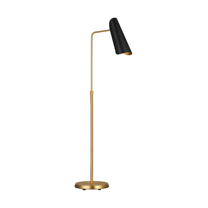 Visual Comfort Studio Tresa 1-Lt Task Floor Lamp, Black/Brass