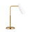 Visual Comfort Studio Tresa 1-Lt Task Table Lamp, White/Brass - AET1011BBSMWT1