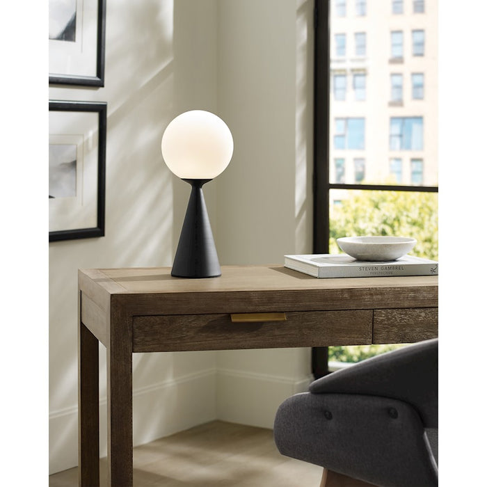 Visual Comfort Studio Galassia 1-Lt Table Lamp, Black/Milk White