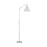 Visual Comfort Studio Remy 1 Light Medium Floor Lamp, Nickel/White