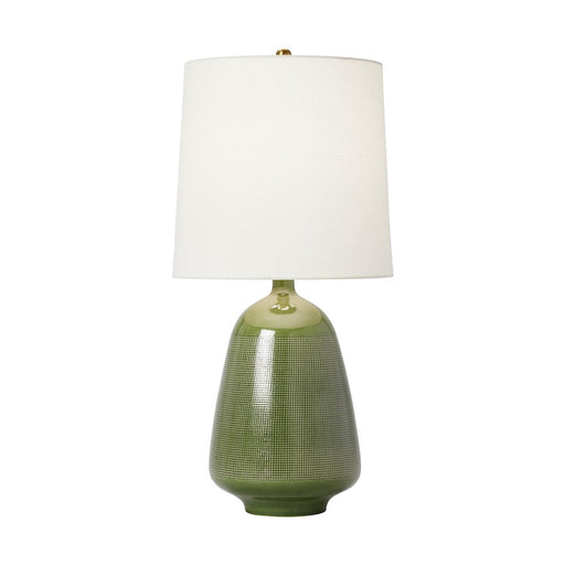 Visual Comfort Studio Ornella 1-Lt Med Table Lamp, Green/WH Linen - AET1131GRN1