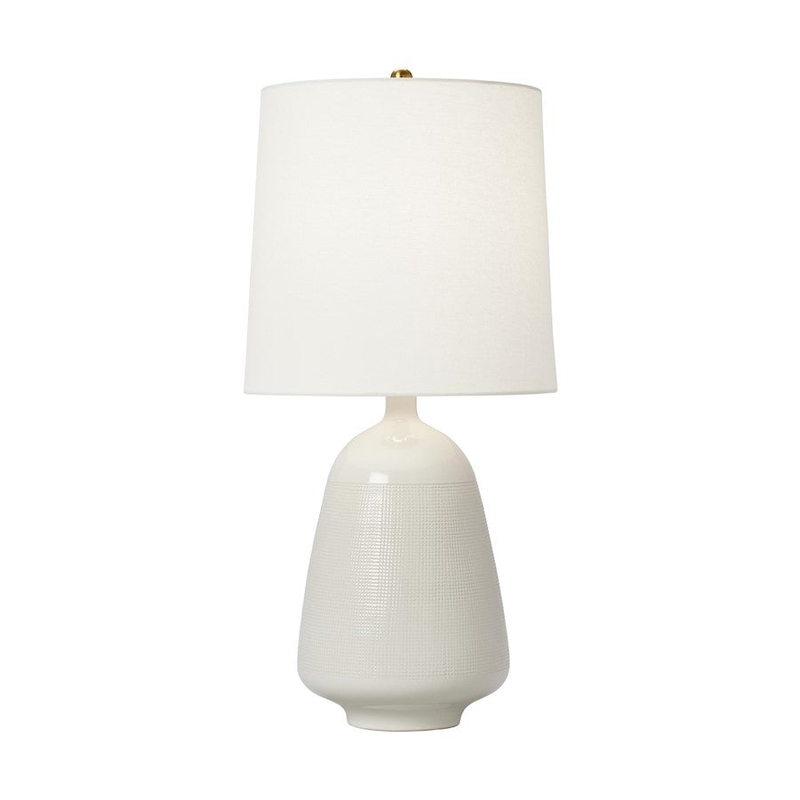 Visual Comfort Studio Ornella 1-Lt Med Table Lamp, New White/White - AET1131NWH1