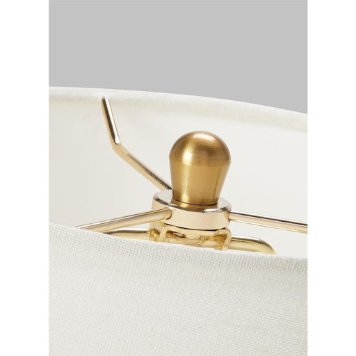 Visual Comfort Studio Ornella 1-Lt SM Table Lamp, Green/WH Linen