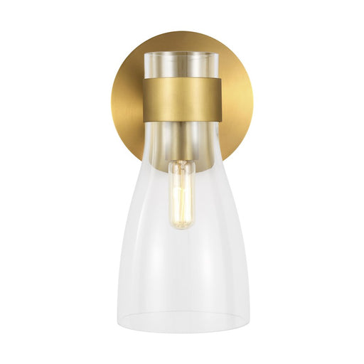 Visual Comfort Studio Moritz 1 Light Sconce, Burnished Brass/Clear - AEV1001BBS