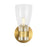 Visual Comfort Studio Moritz 1 Light Sconce, Burnished Brass/Clear