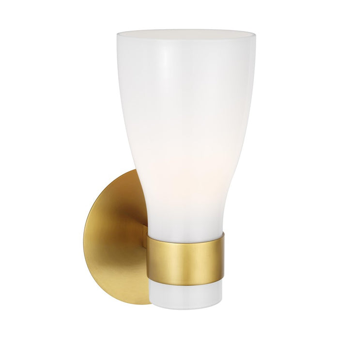 Visual Comfort Studio Moritz 1-Lt Sconce, Burnished/Milk