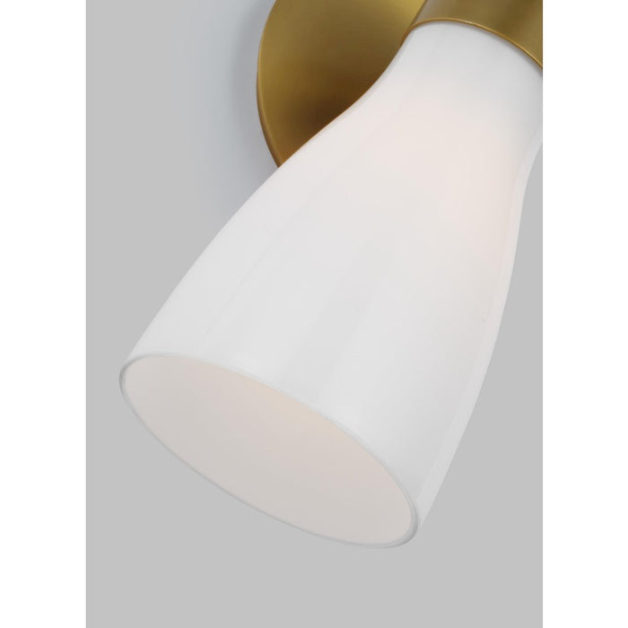 Visual Comfort Studio Moritz 1-Lt Sconce, Burnished/Milk