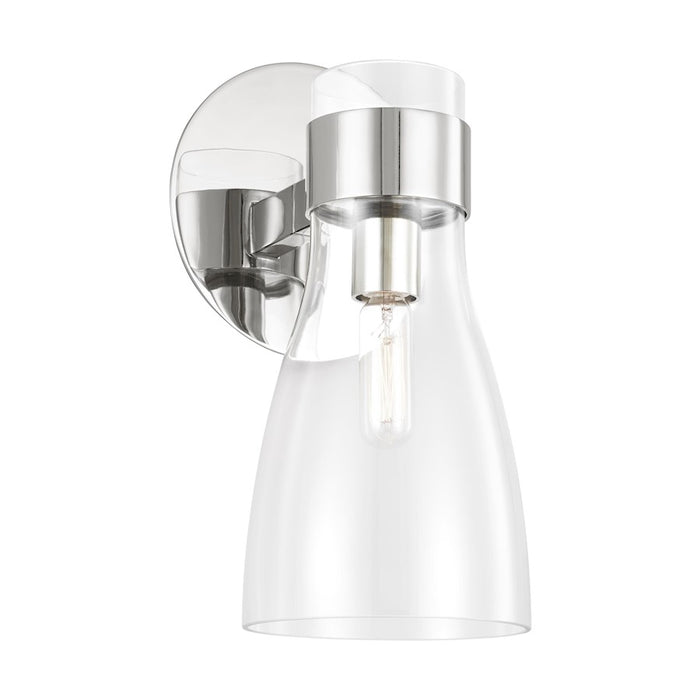 Visual Comfort Studio Moritz 1 Light Sconce, Polished Nickel/Clear