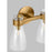 Visual Comfort Studio Moritz 2 Light Vanity, Burnished Brass/Clear