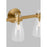 Visual Comfort Studio Moritz 3 Light Vanity, Burnished Brass/Clear