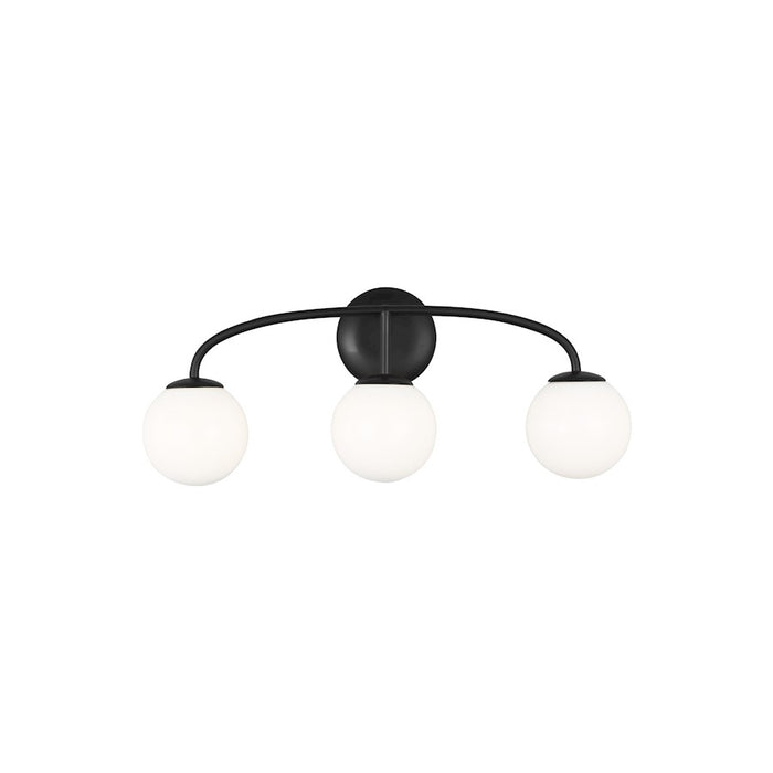 Visual Comfort Studio Galassia 3 Light Vanity, Midnight/Milk White