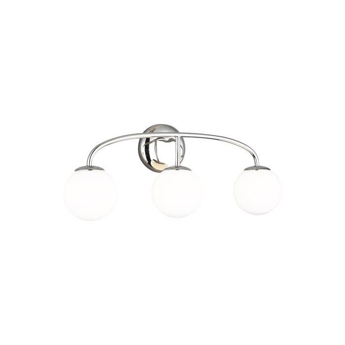 Visual Comfort Studio Galassia 3-Lt Vanity, Pol Nickel/Milk White