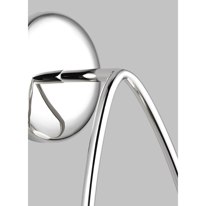 Visual Comfort Studio Galassia 1-Lt Sconce, Pol Nickel/Milk White