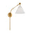 Visual Comfort Studio Remy 1-Lt Med Task Sconce, Brass/White Linen