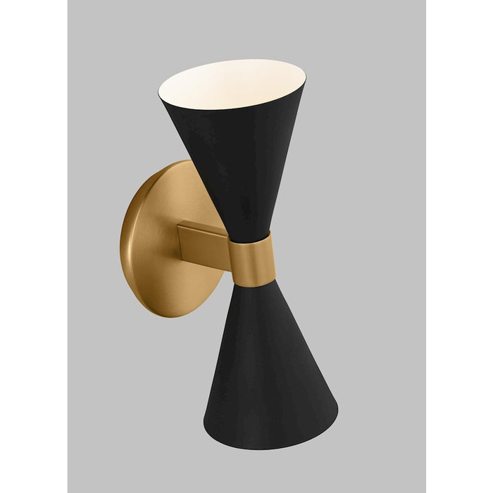 Visual Comfort Studio Albertine 2 Light Large Sconce, Midnight