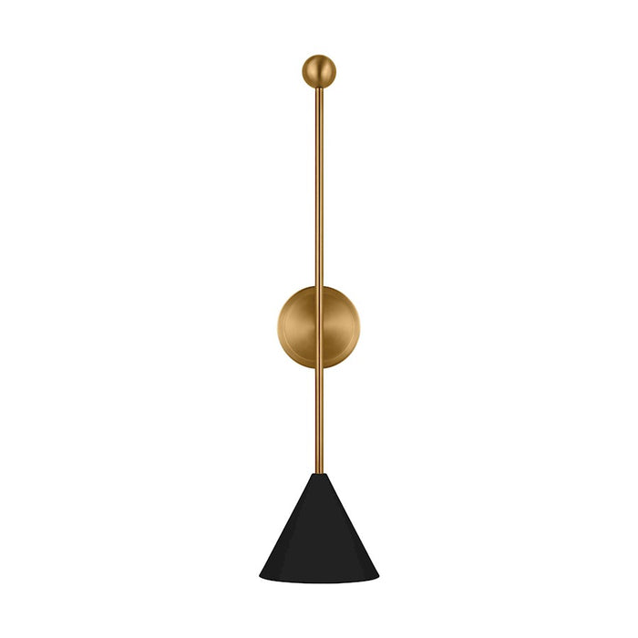 Visual Comfort Studio Cosmo 1-Lt XL Sconce, Black/Brass - AEW1041MBKBBS