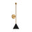 Visual Comfort Studio Cosmo 1-Lt XL Sconce, Black/Brass