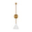 Visual Comfort Studio Cosmo 1-Lt XL Sconce, White/Brass - AEW1041MWTBBS