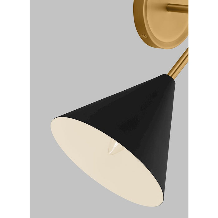 Visual Comfort Studio Cosmo 1 Light Large Sconce, Midnight/Brass