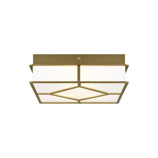 Visual Comfort Studio Transom 3 Light Flush, Burnished Brass/White - AF1063BBS