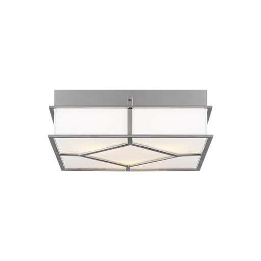 Visual Comfort Studio Transom 3 Light Flush, Polished Nickel/White - AF1063PN