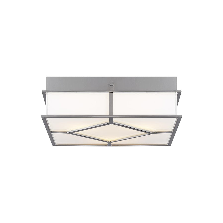 Visual Comfort Studio Transom 3 Light Flush, Polished Nickel/White - AF1063PN