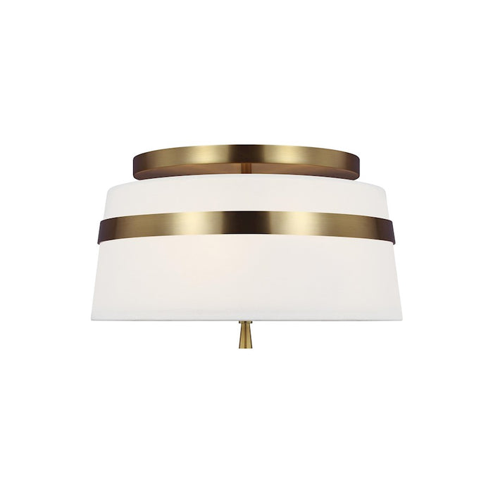 Visual Comfort Studio Cordtlandt 3-Lt Small Semi-Flush, Brass/White - AF1143BBS