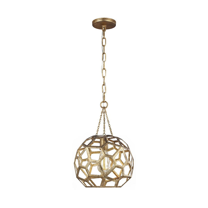 Visual Comfort Studio Feccetta 1 Light Small Pendant, Antique Gild - AP1051ADB