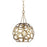 Visual Comfort Studio Feccetta 1 Light Small Pendant, Antique Gild