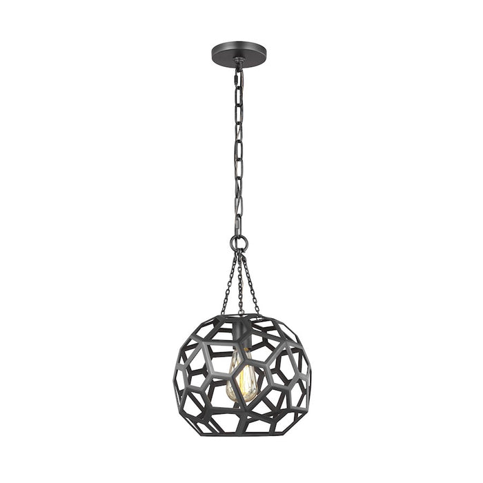 Visual Comfort Studio Feccetta 1 Light Small Pendant, Midnight Black - AP1051MBK