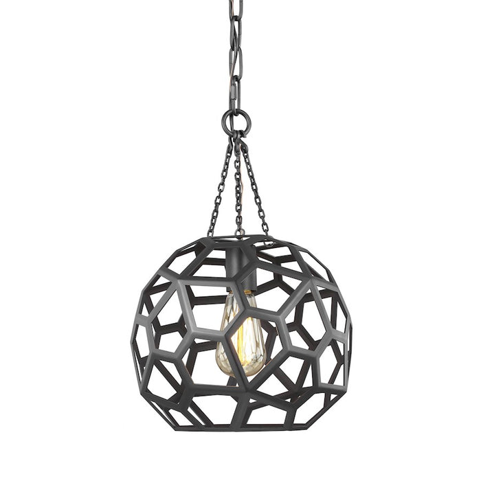 Visual Comfort Studio Feccetta 1 Light Small Pendant, Midnight Black