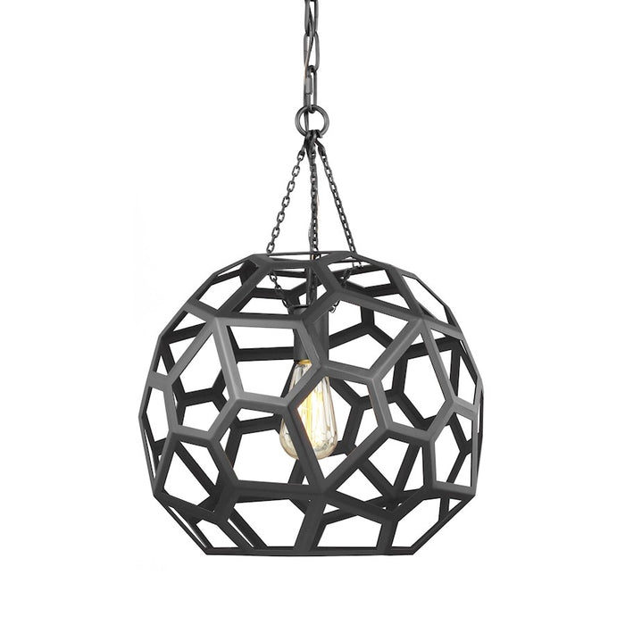 Visual Comfort Studio Feccetta 1 Light Med Pendant, Midnight