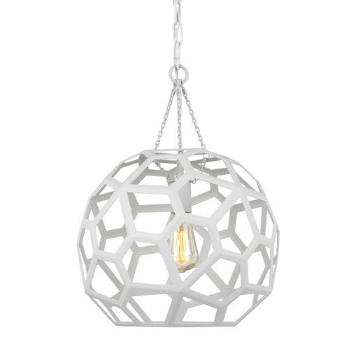 Visual Comfort Studio Feccetta 1-Lt Med Pendant, Paper Mache White