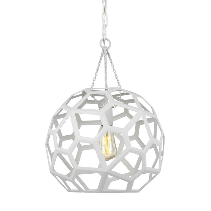 Visual Comfort Studio Feccetta 1-Lt Med Pendant, Paper Mache White