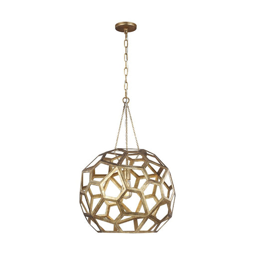 Visual Comfort Studio Feccetta 1 Light Large Pendant, Antique Gild - AP1071ADB