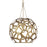 Visual Comfort Studio Feccetta 1 Light Large Pendant, Antique Gild